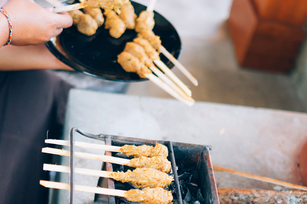 Balinese Minced Pork Satays?>